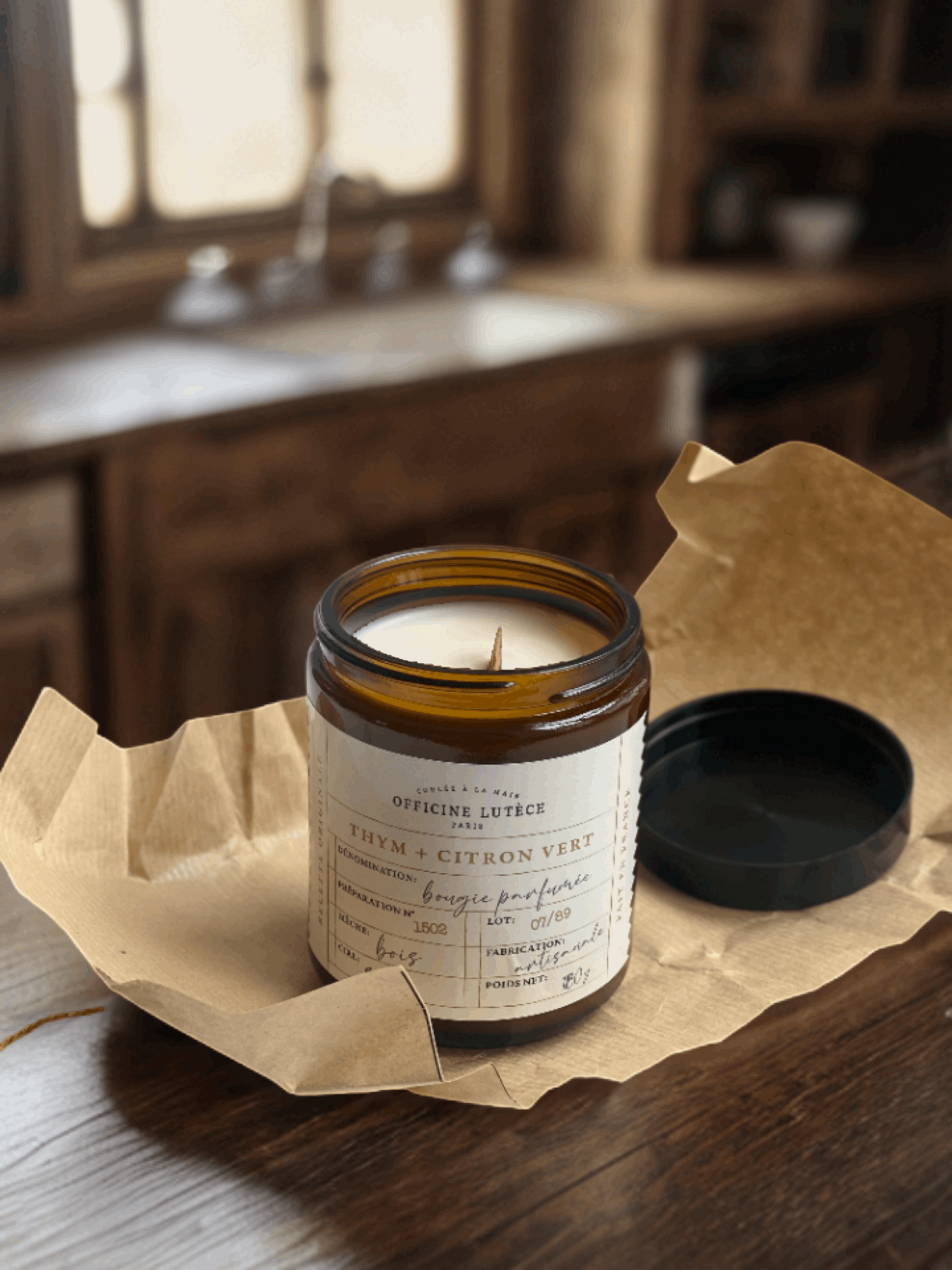 Bougie apothicaire - Thym & Citron Vert Officine Lutèce