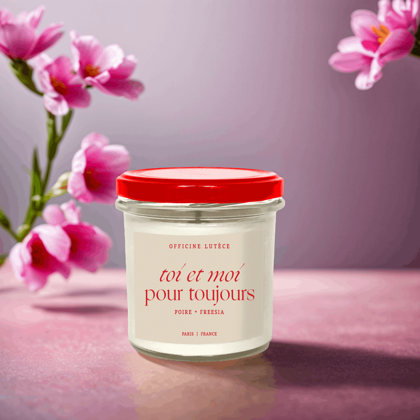 Bougie "Toi et moi pour toujours" : Poire + Freesia 🍐 Officine Lutèce