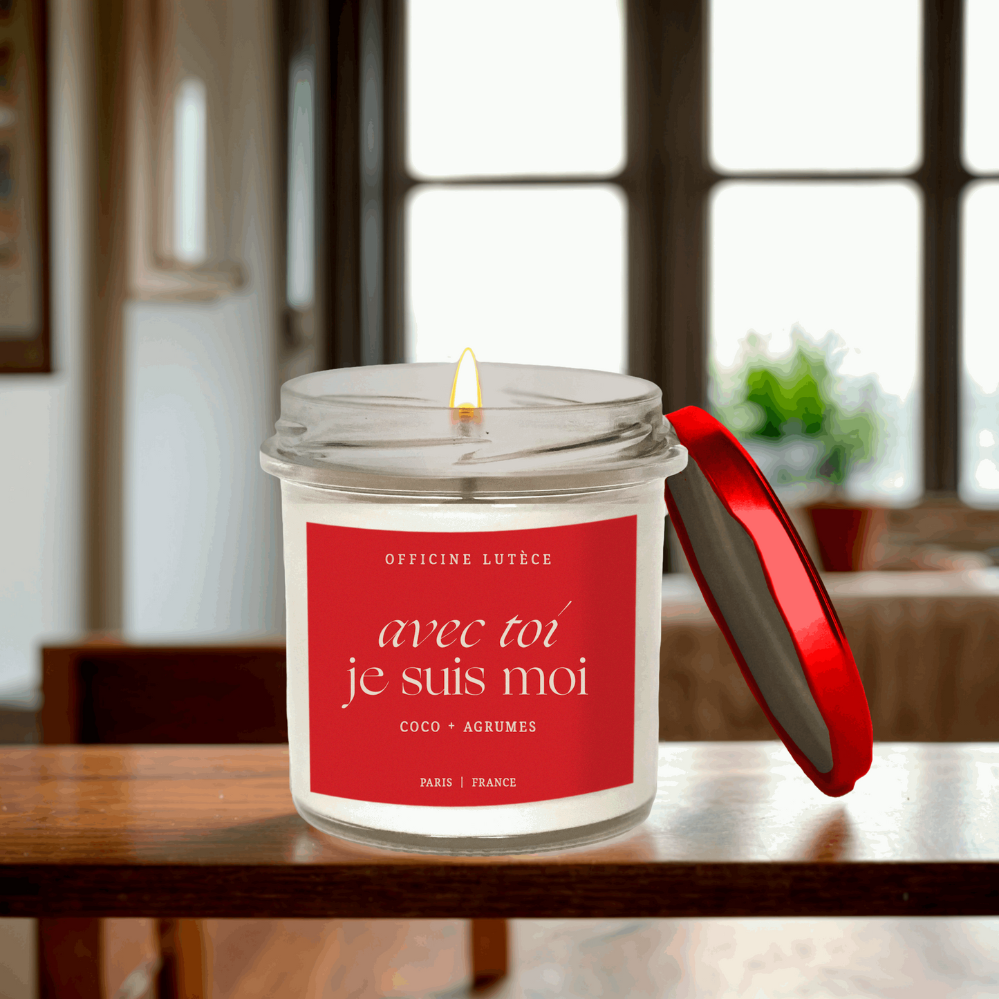Bougie "Avec toi je suis moi" : Coco + Agrumes 🥥 Officine Lutèce
