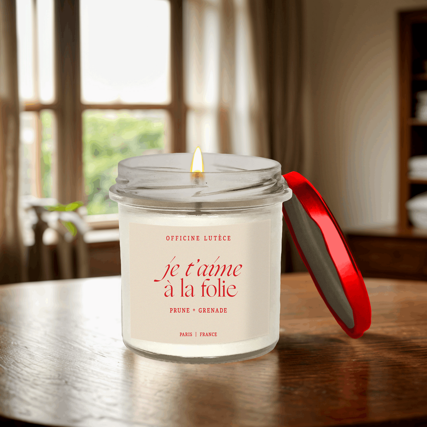 Bougie "Je t'aime à la folie" : Prune + Grenade 🫐 Officine Lutèce
