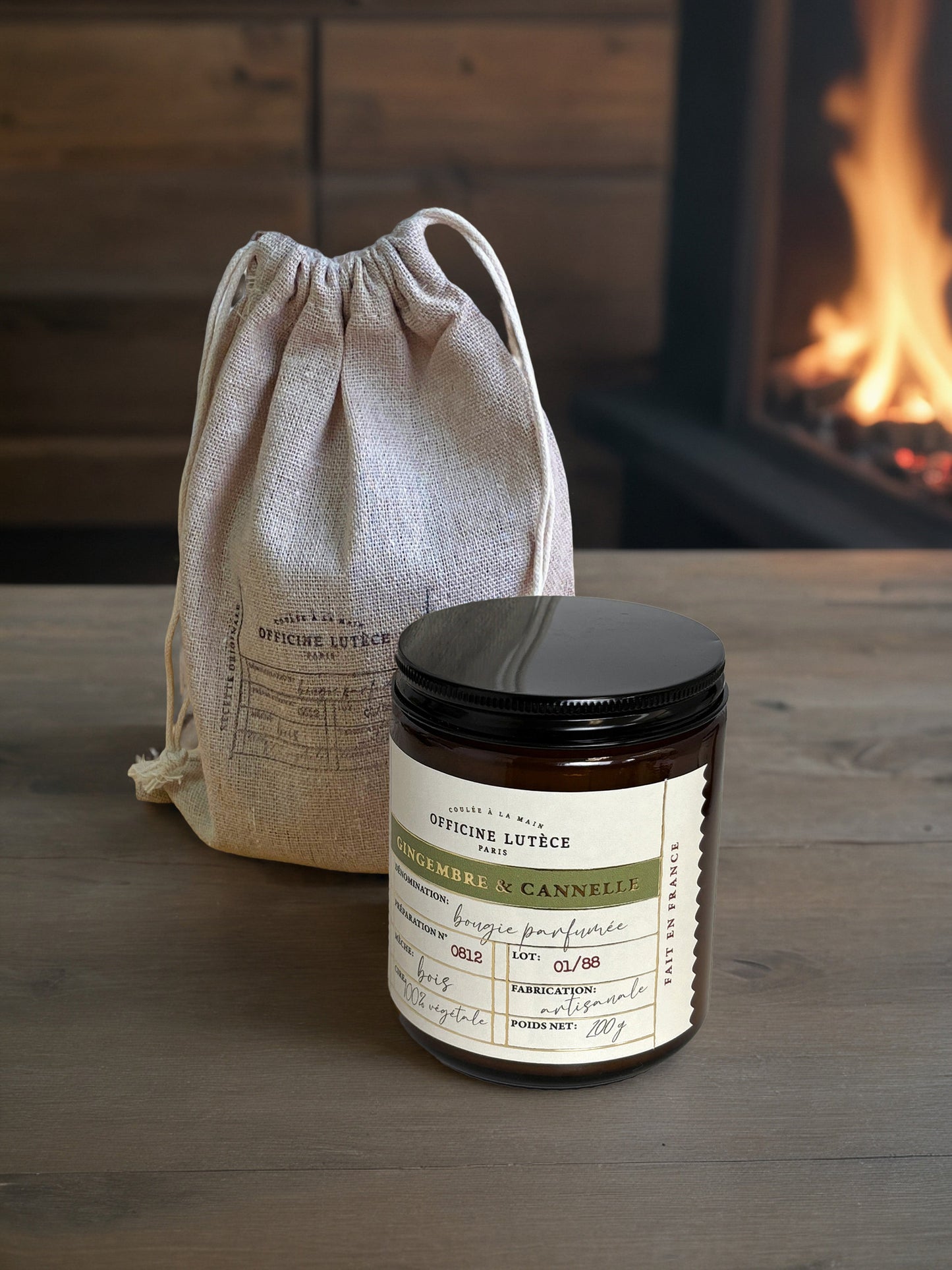 Bougie parfumée Gingembre Cannelle Officine Lutèce
