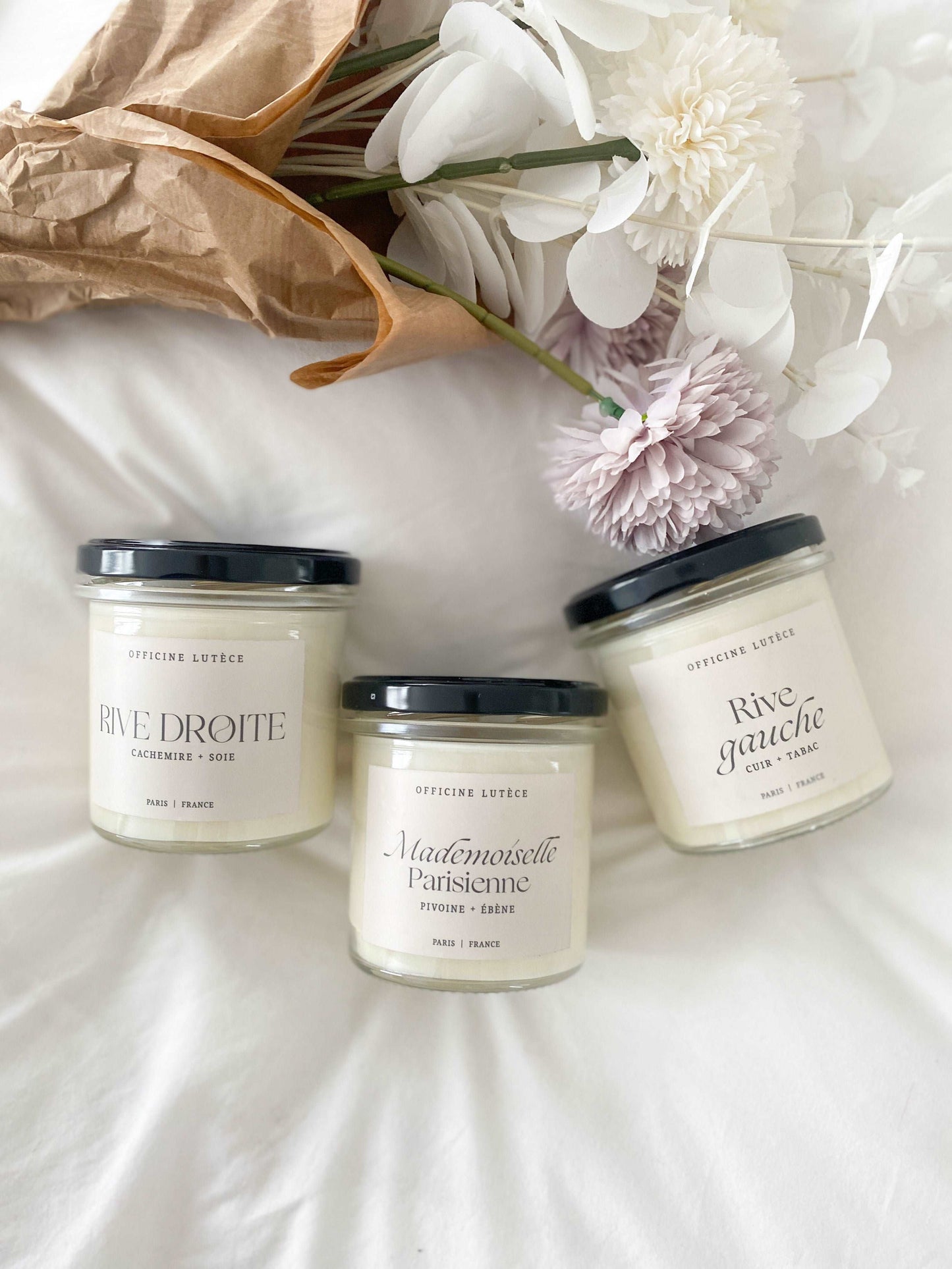 Bougie "Mademoiselle Parisienne" -  Pivoine + Ébene Officine Lutèce