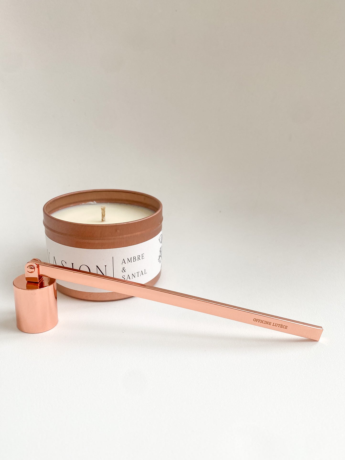 Kit Coupe-mèche & Éteignoir Or Rose Officine Lutèce