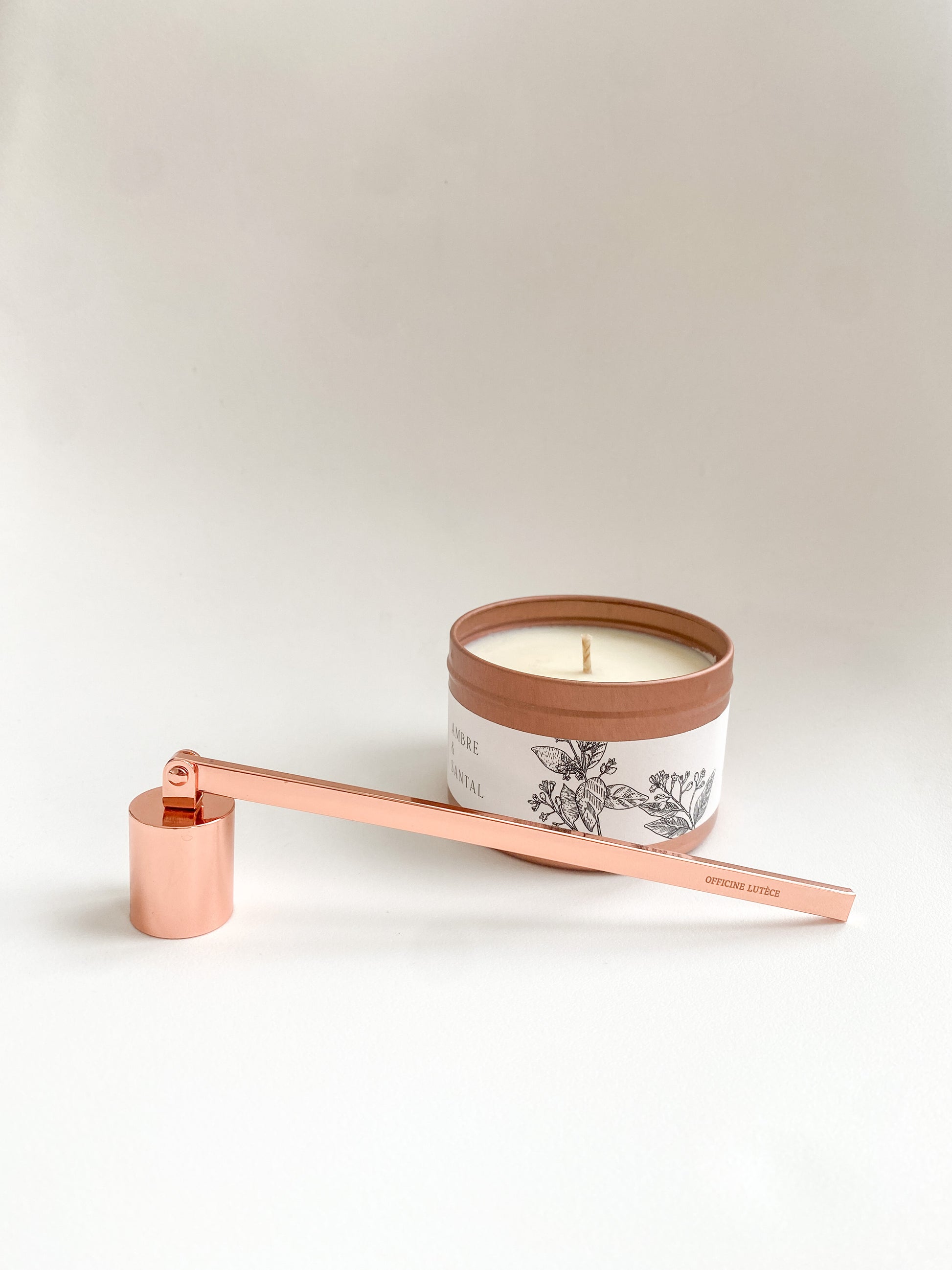 Kit Coupe-mèche & Éteignoir Or Rose Officine Lutèce