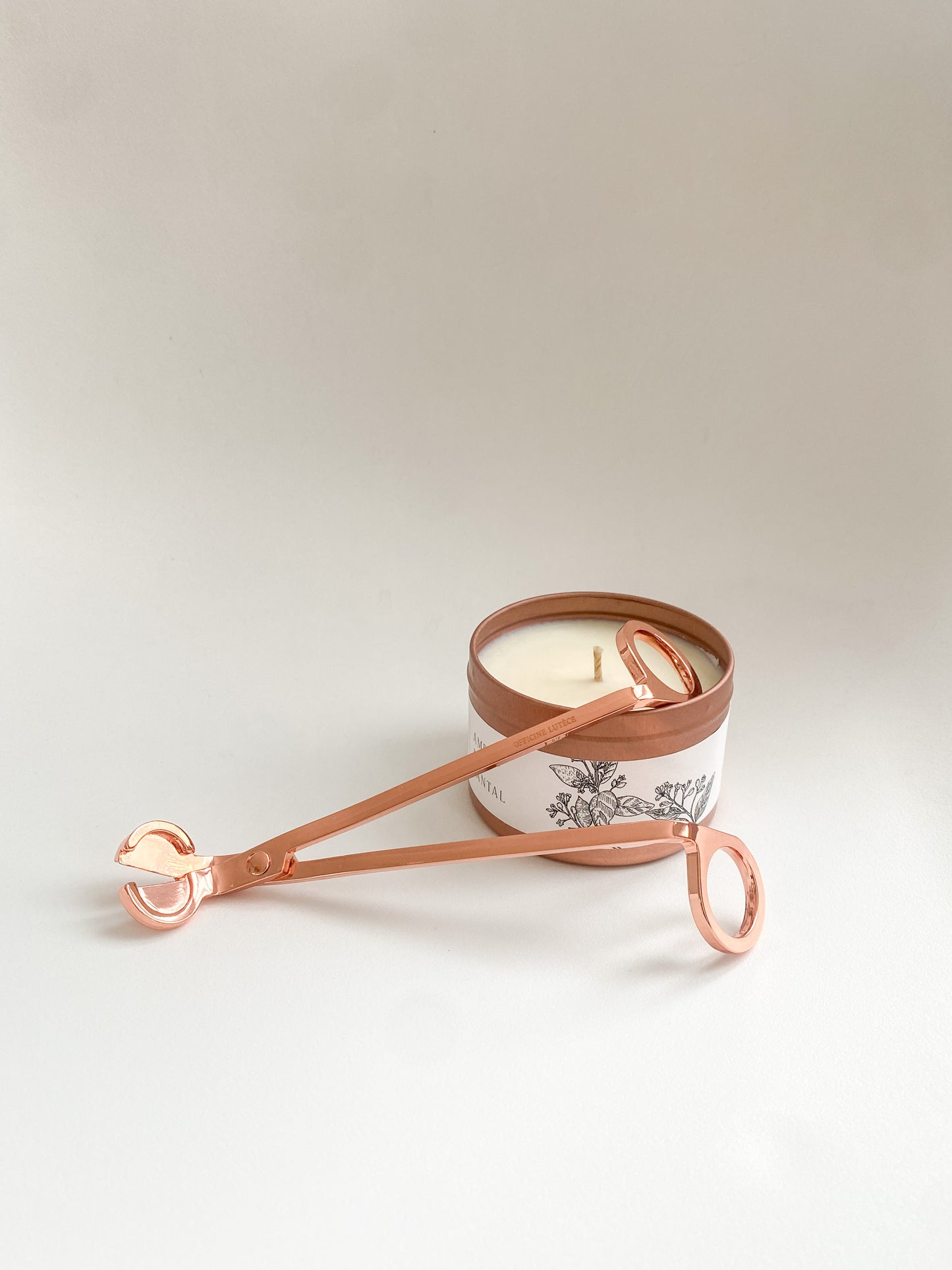 Kit Coupe-mèche & Éteignoir Or Rose Officine Lutèce