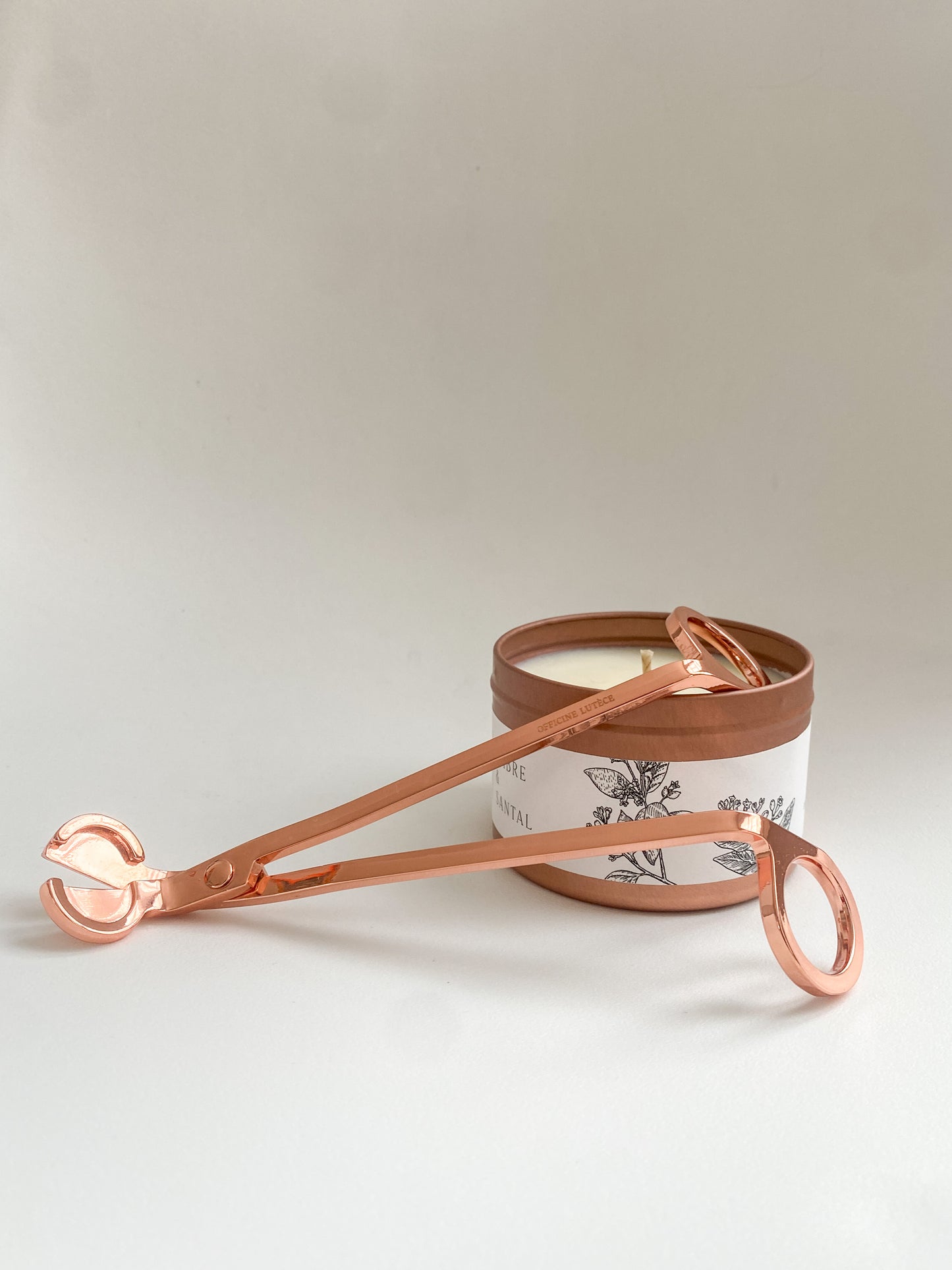 Kit Coupe-mèche & Éteignoir Or Rose Officine Lutèce