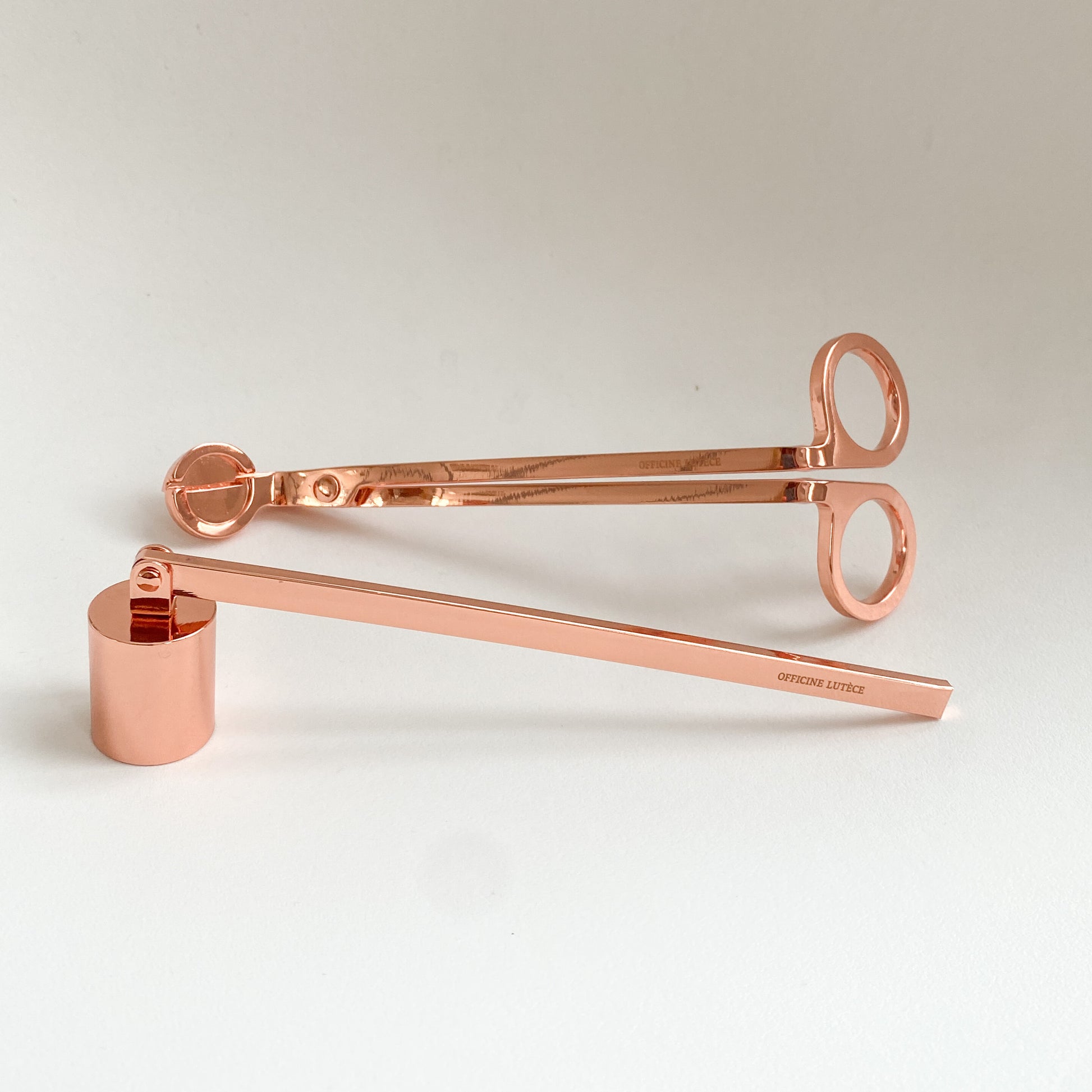 Kit Coupe-mèche & Éteignoir Or Rose Officine Lutèce