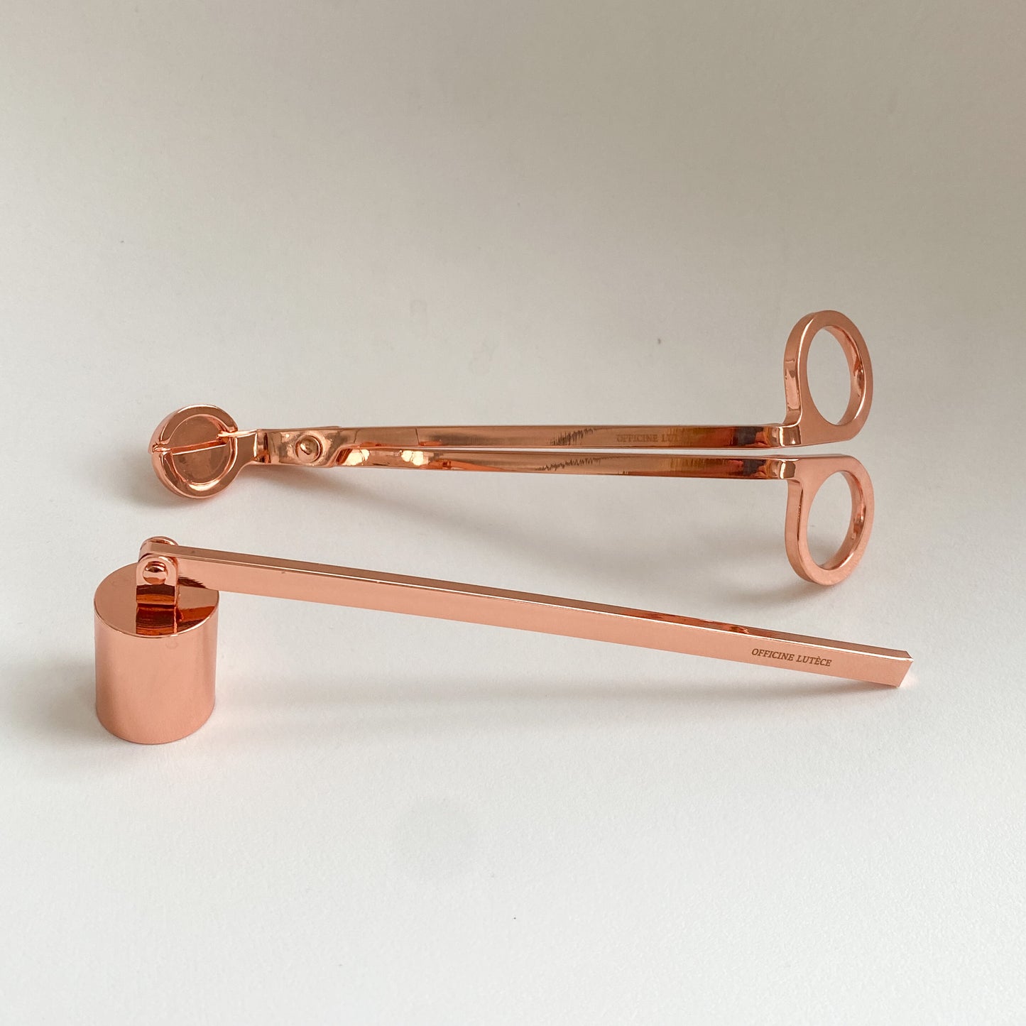 Kit Coupe-mèche & Éteignoir Or Rose Officine Lutèce