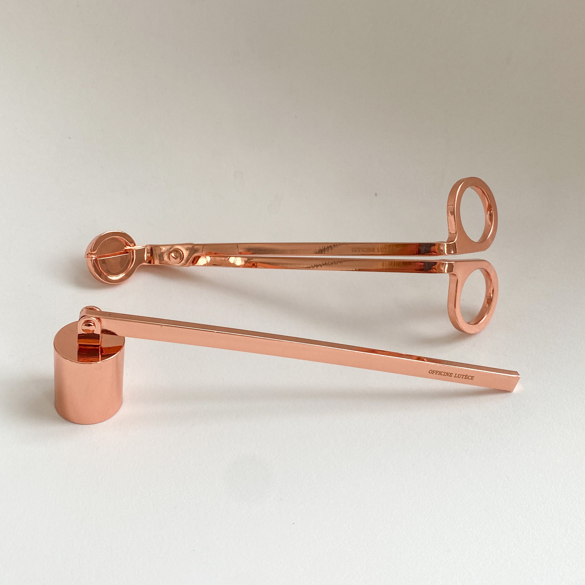 Kit Coupe-mèche & Éteignoir Or Rose Officine Lutèce