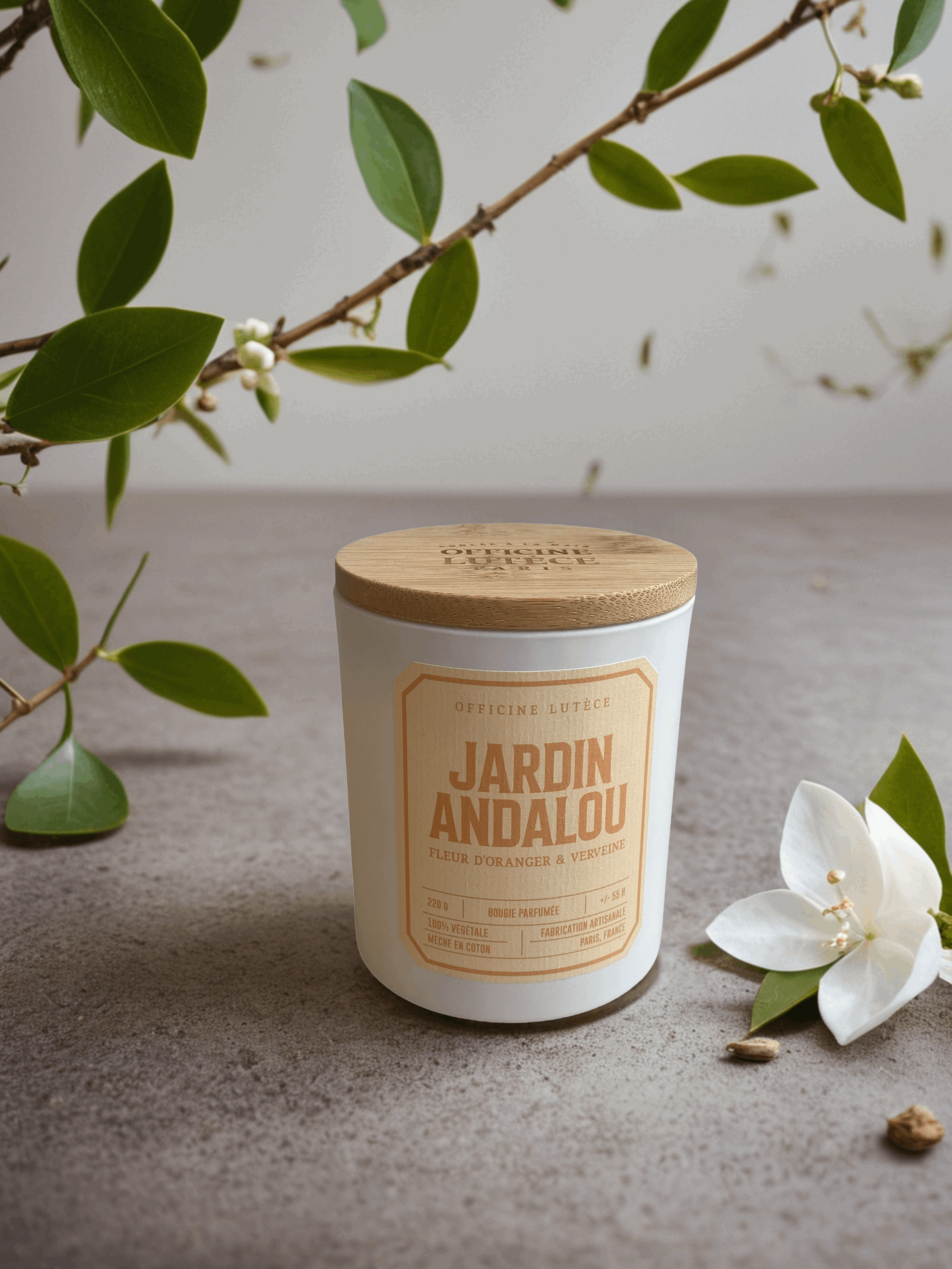 Bougie Jardin Andalou - Fleur d'Oranger & Verveine Officine Lutèce