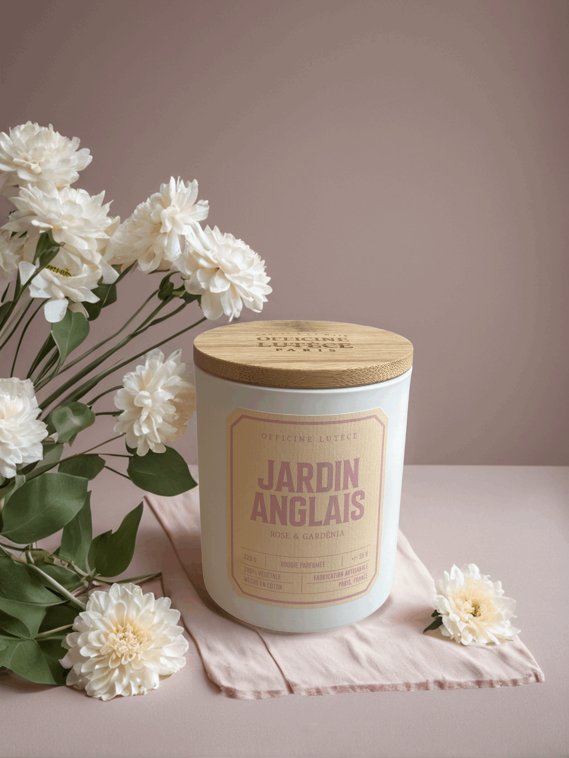 Bougie Jardin Anglais  - Rose & Gardénia Officine Lutèce