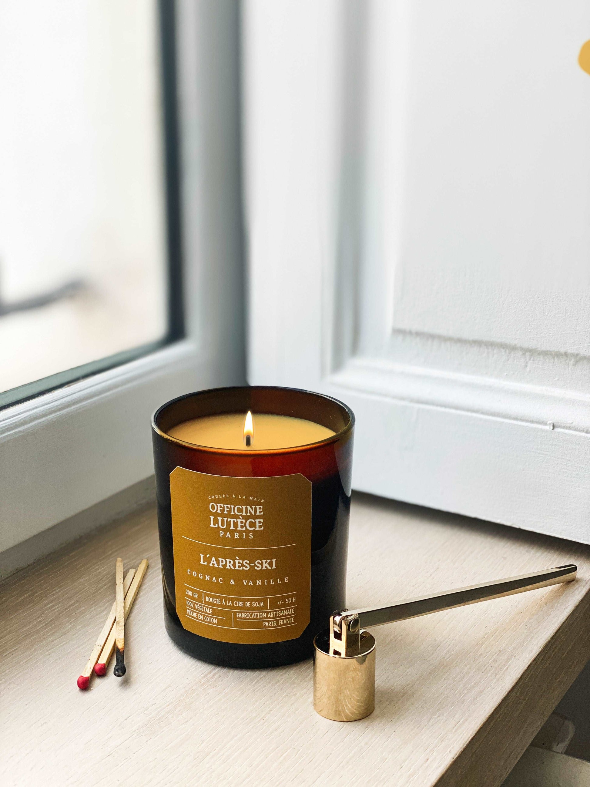 Bougie Parfumée "L'Après-ski" - Cognac et Vanille Officine Lutèce