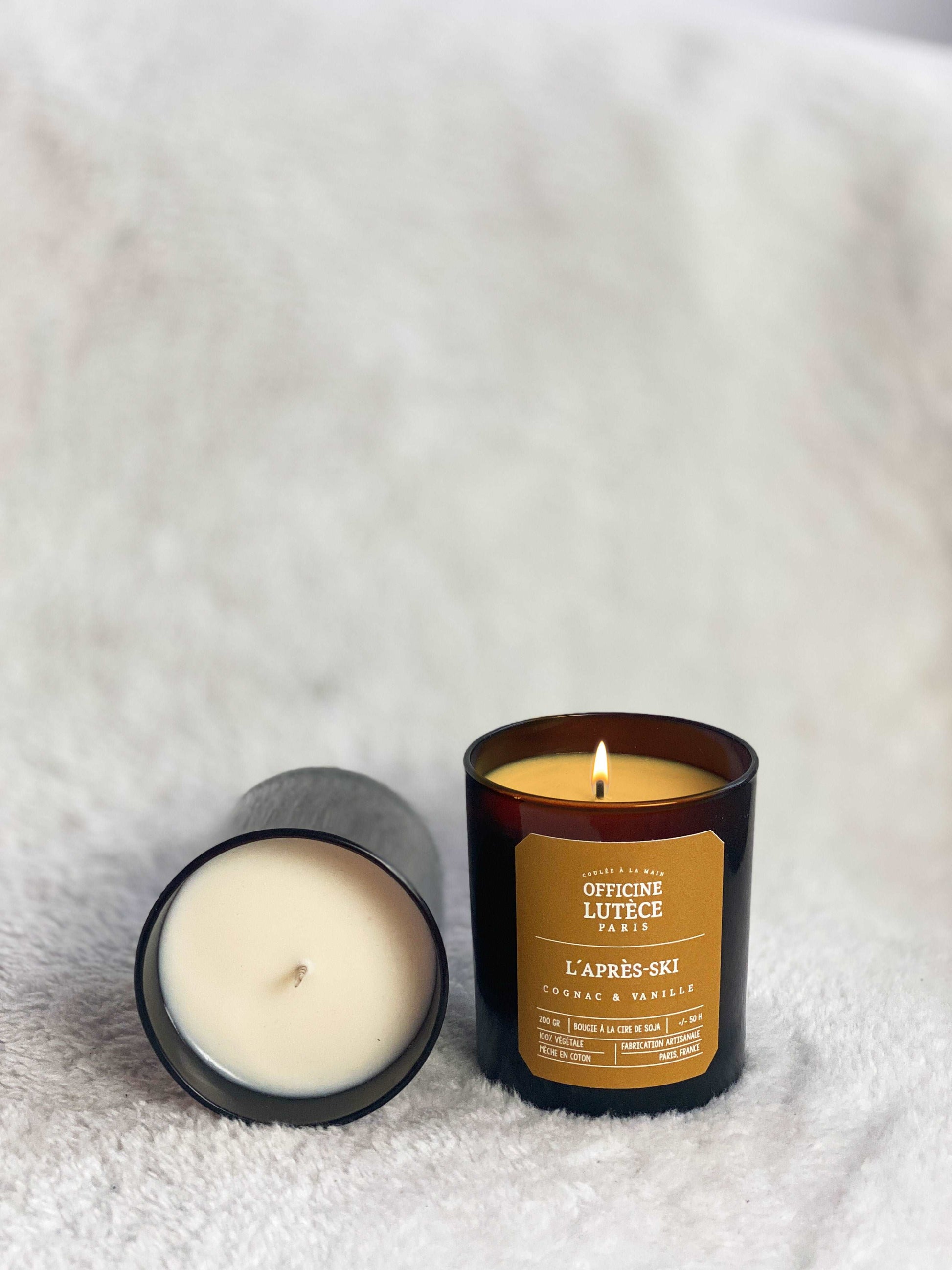 Bougie Parfumée "L'Après-ski" - Cognac et Vanille Officine Lutèce