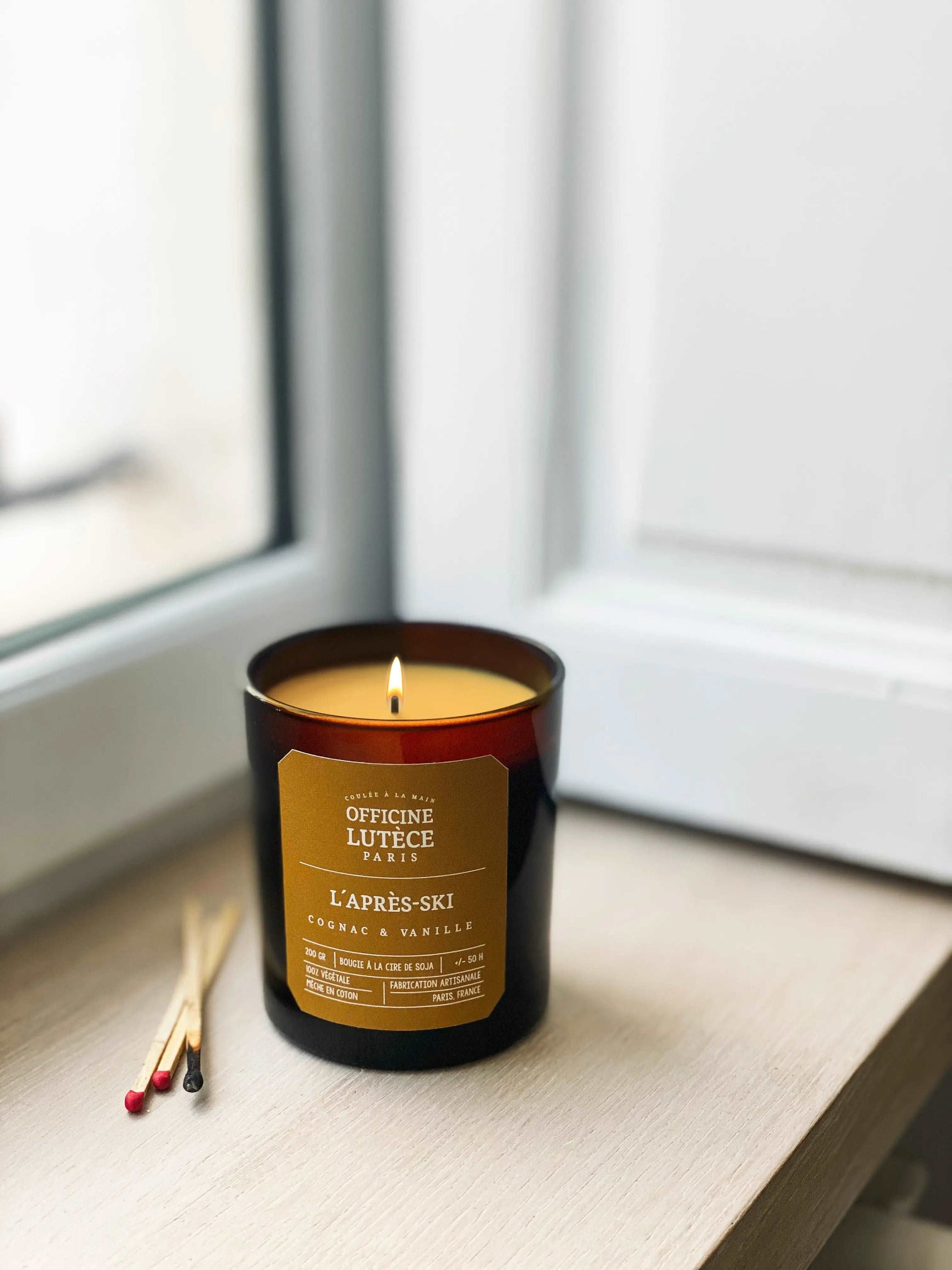 Bougie Parfumée "L'Après-ski" - Cognac et Vanille Officine Lutèce