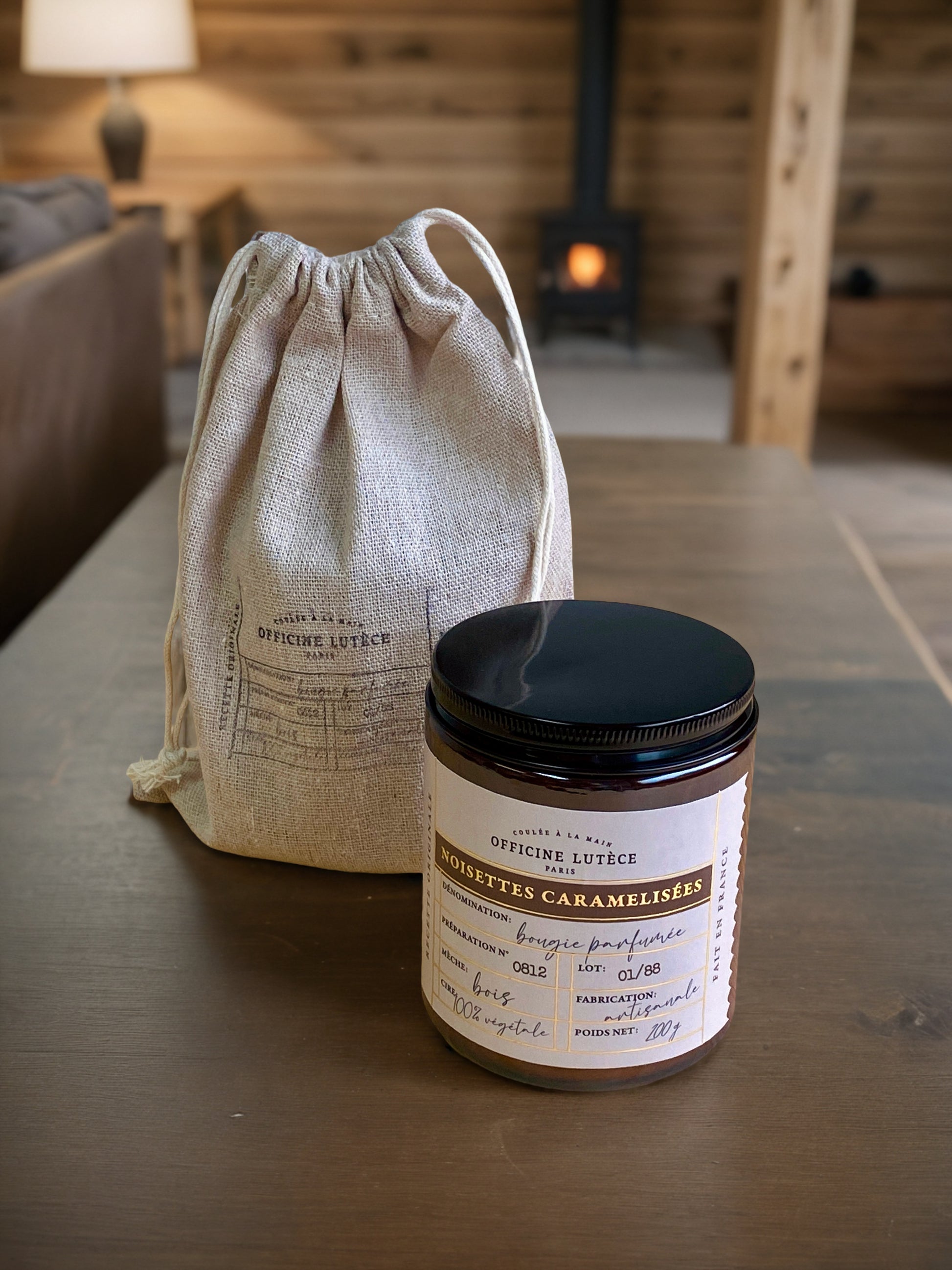 Bougie parfumée Noisettes caremélisées Officine Lutèce