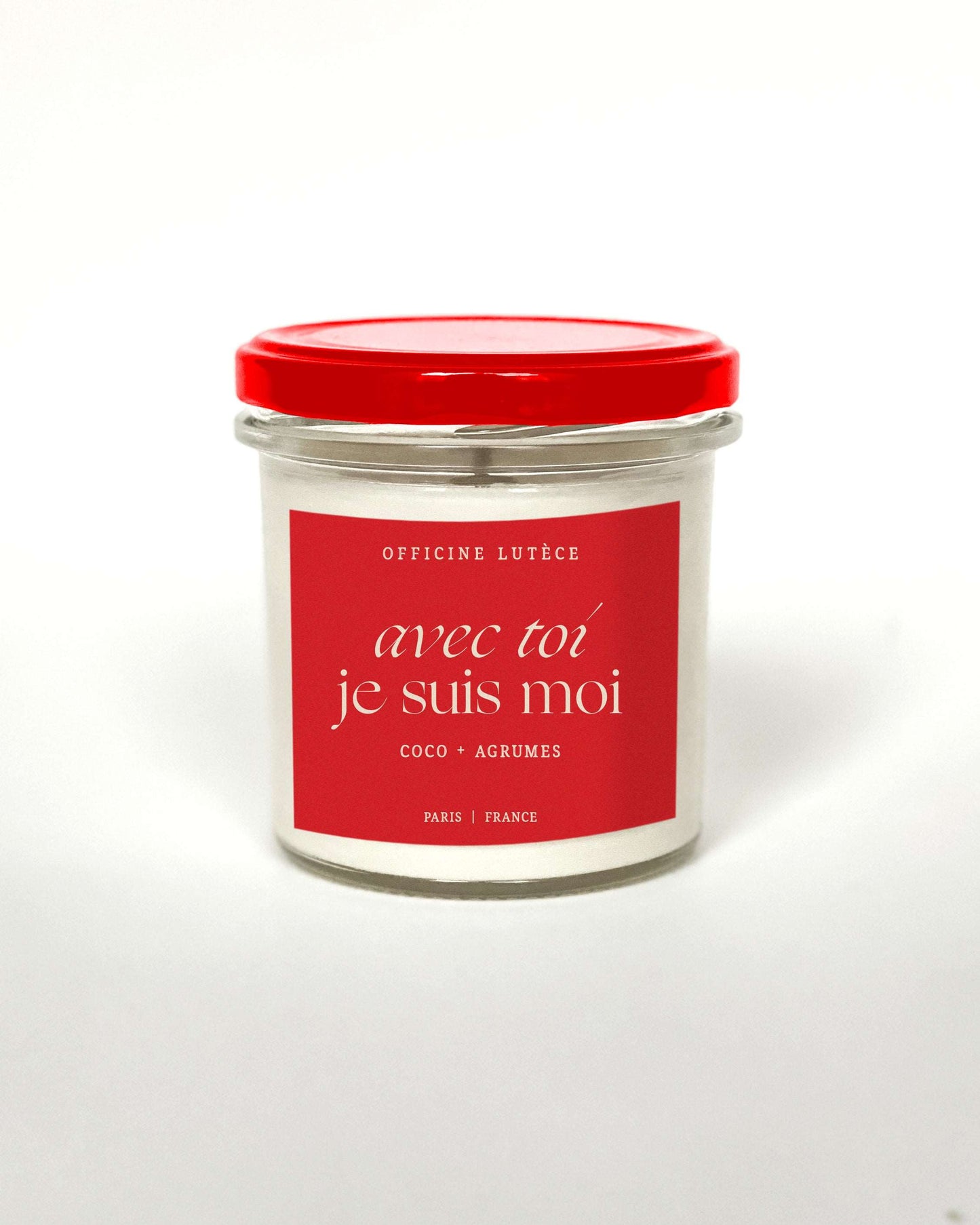 Bougie "Avec toi je suis moi" : Coco + Agrumes 🥥 Officine Lutèce