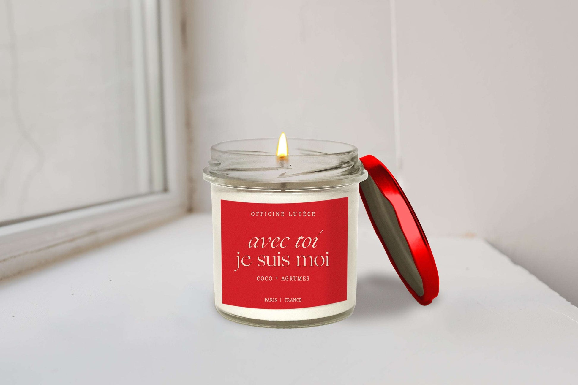 Bougie "Avec toi je suis moi" : Coco + Agrumes 🥥 Officine Lutèce