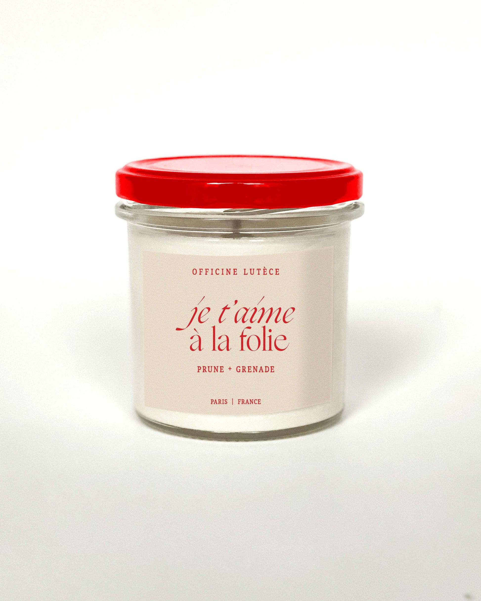 Bougie "Je t'aime à la folie" : Prune + Grenade 🫐 Officine Lutèce