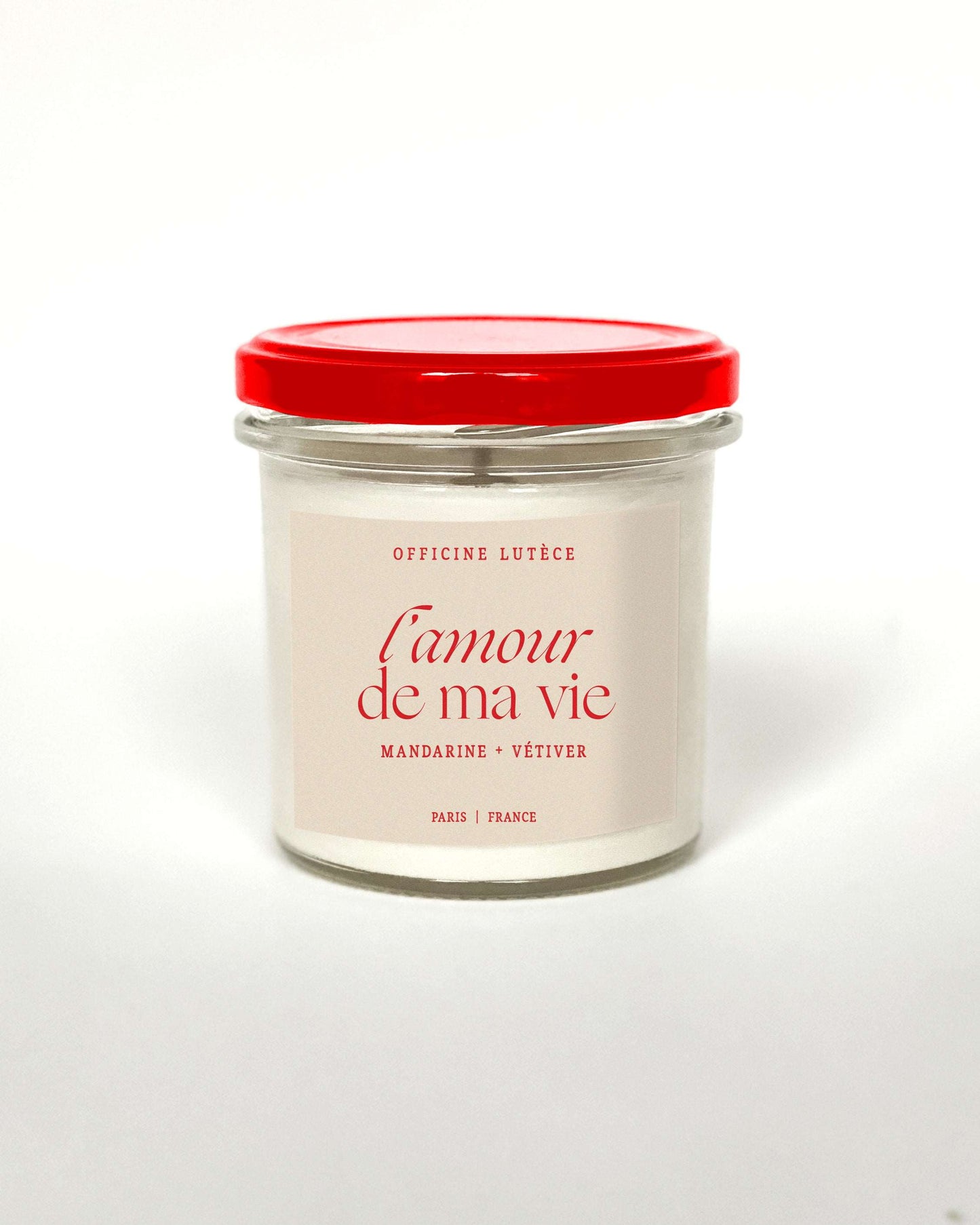 Bougie "L'amour de ma vie" : Mandarine + Vétiver 🍊 Officine Lutèce