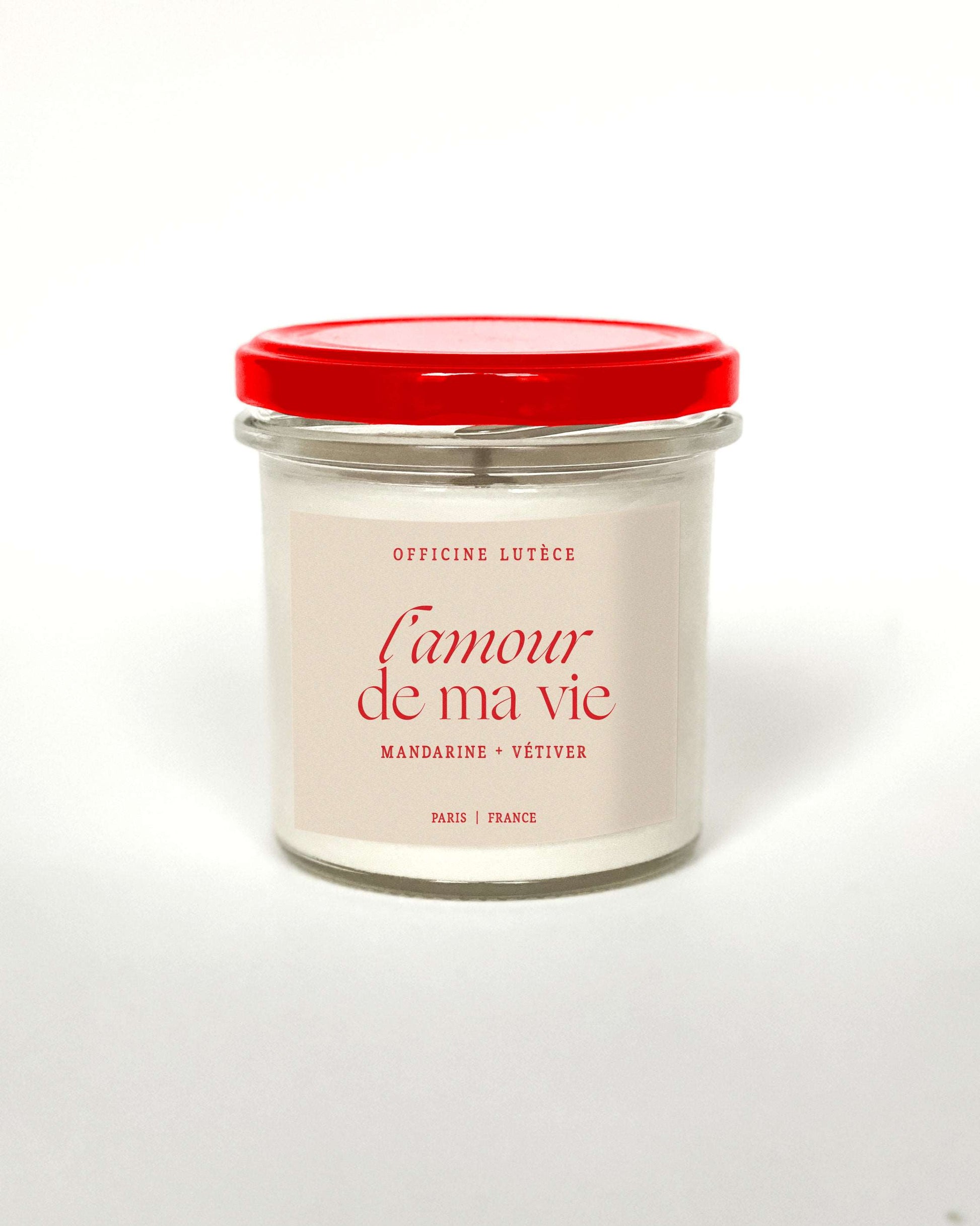 Bougie "L'amour de ma vie" : Mandarine + Vétiver 🍊 Officine Lutèce