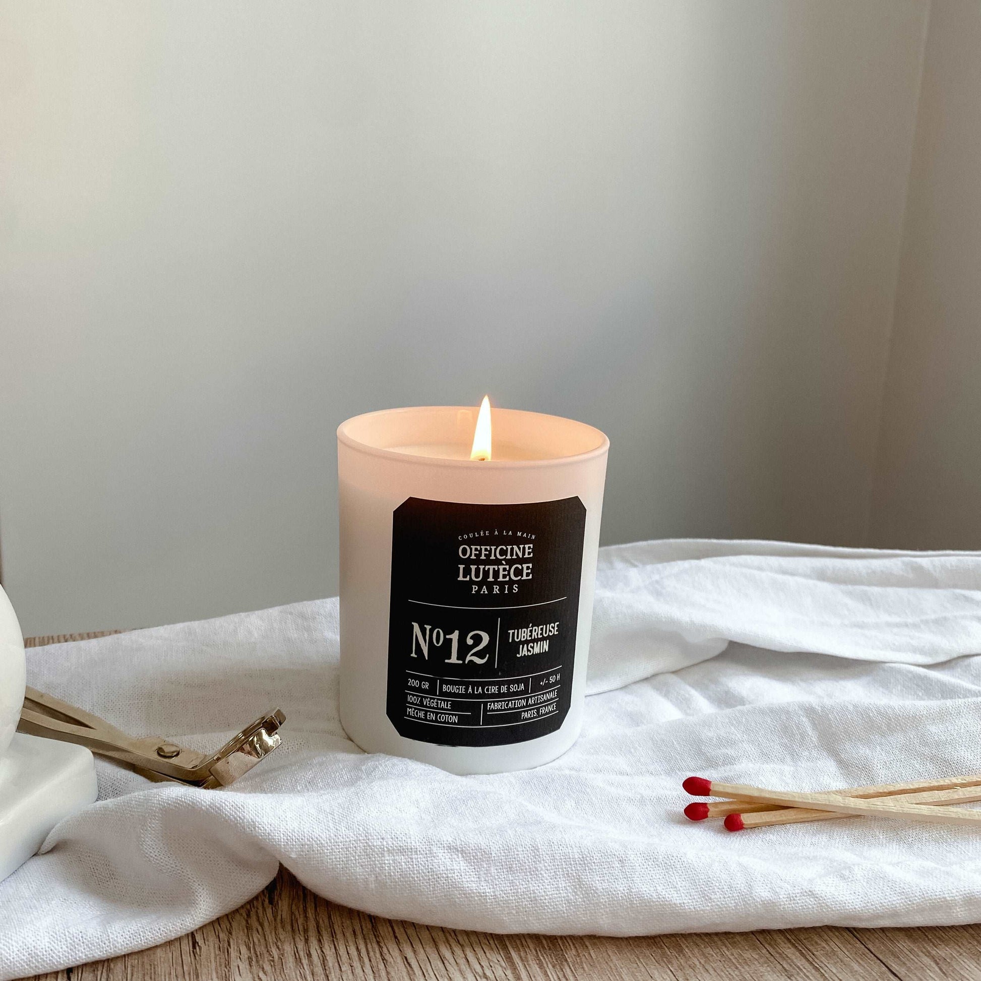 Bougie parfumée N°12 Tubéreuse Jasmin Officine Lutèce