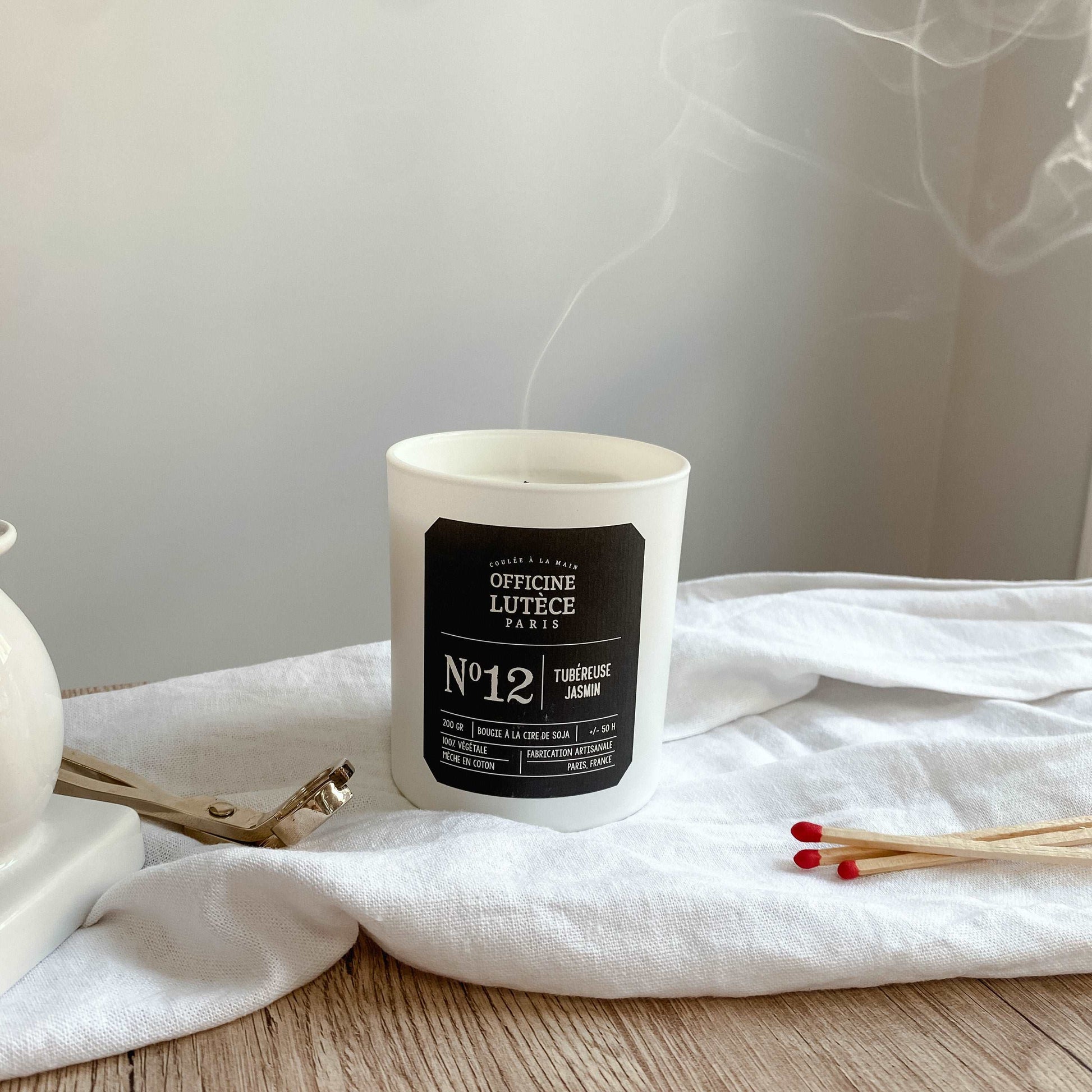 Bougie parfumée N°12 Tubéreuse Jasmin Officine Lutèce