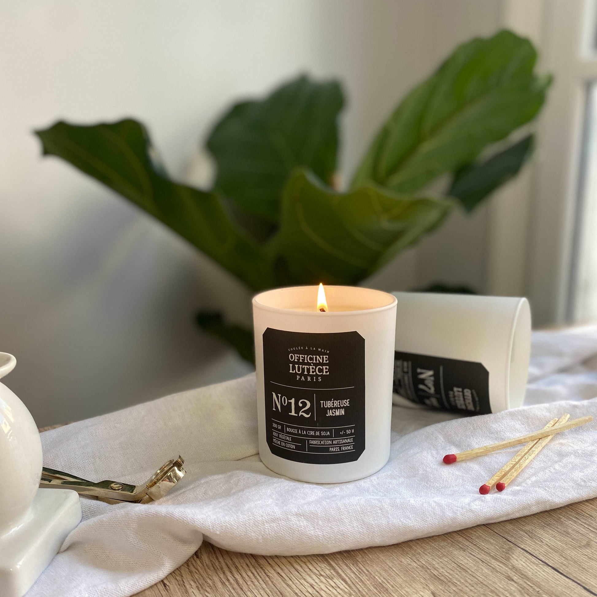 Bougie parfumée N°12 Tubéreuse Jasmin Officine Lutèce