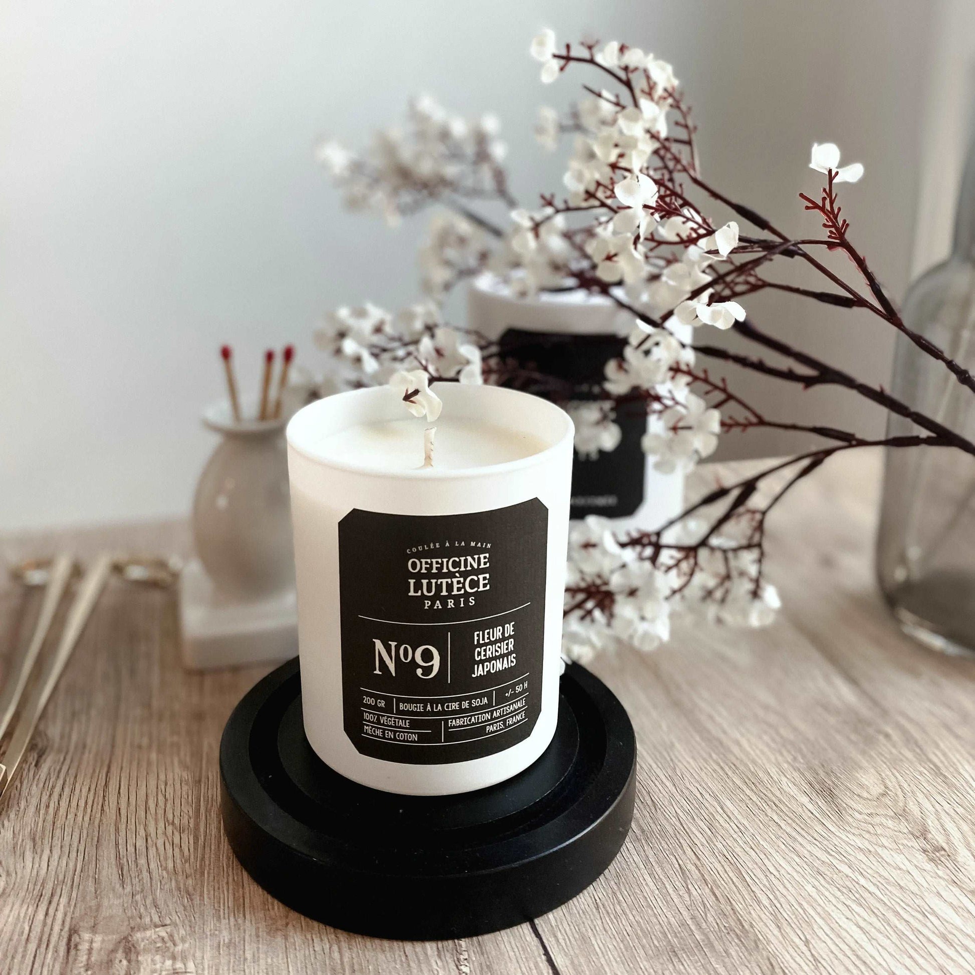 Bougie parfumée N°9 Fleur de Cerisier Officine Lutèce