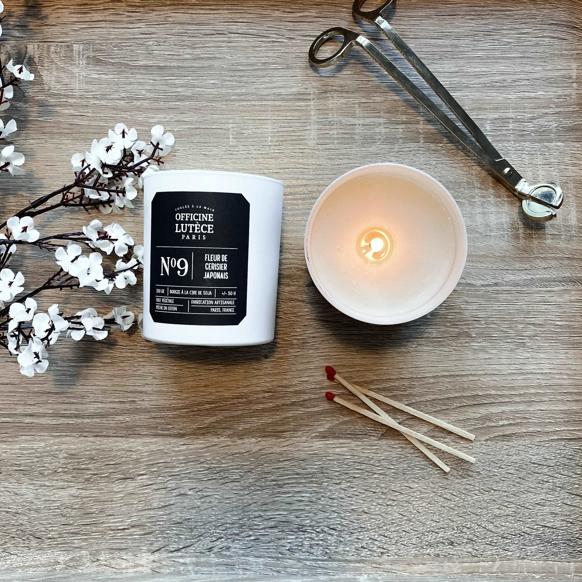Bougie parfumée N°9 Fleur de Cerisier Officine Lutèce