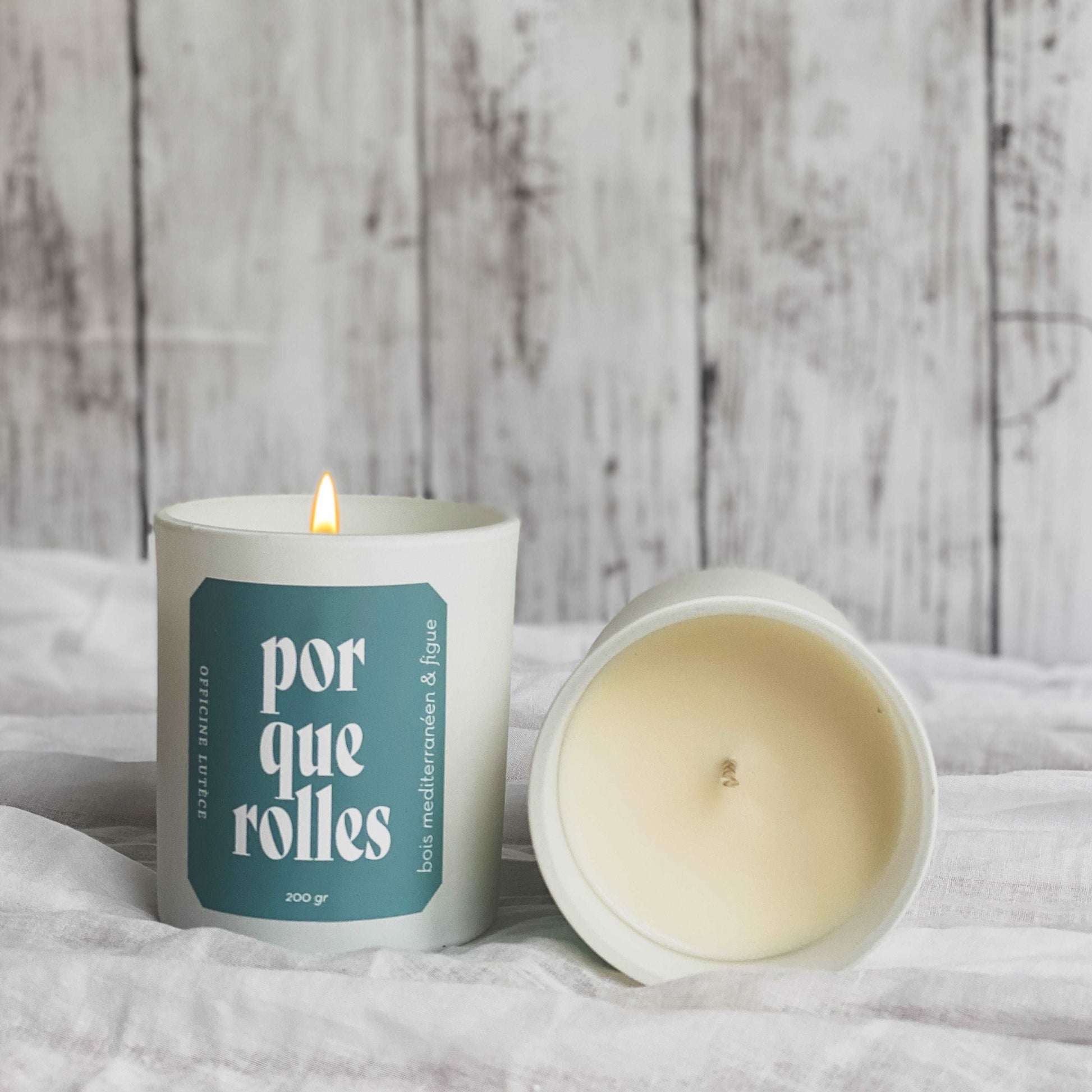 Bougie Porquerolles - Bois Mediterranéen & Figue Officine Lutèce