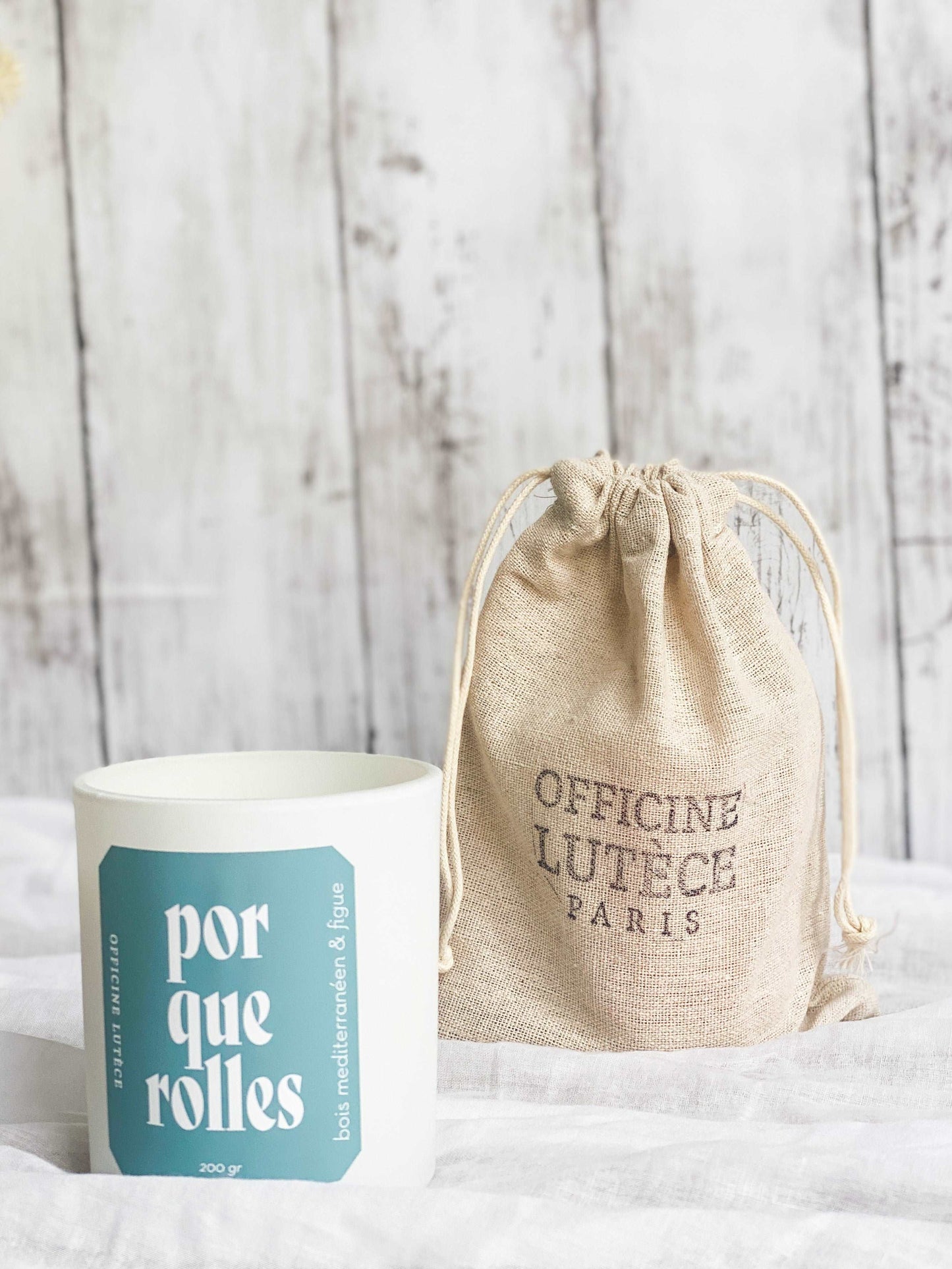Bougie Porquerolles - Bois Mediterranéen & Figue Officine Lutèce