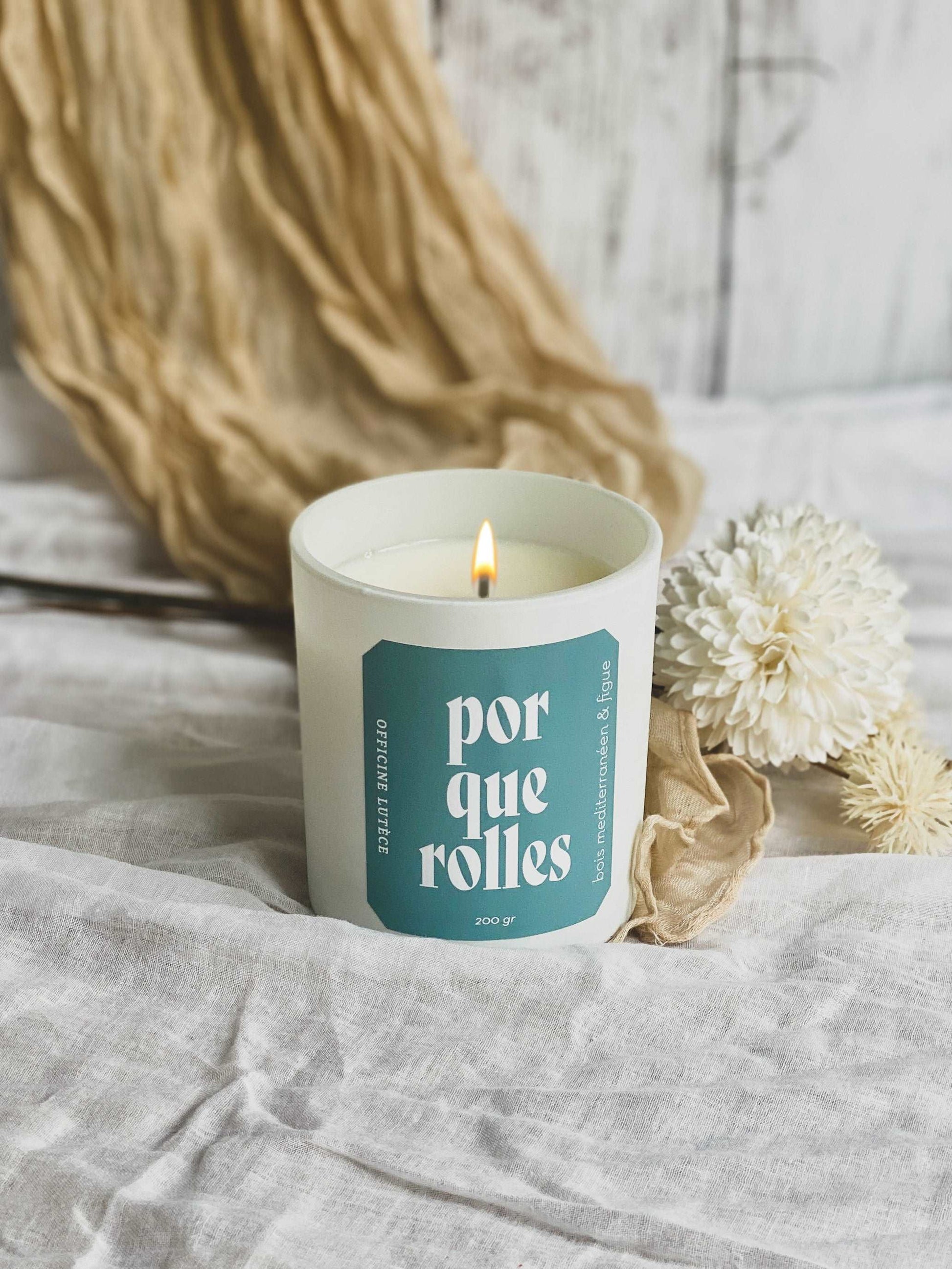 Bougie Porquerolles - Bois Mediterranéen & Figue Officine Lutèce