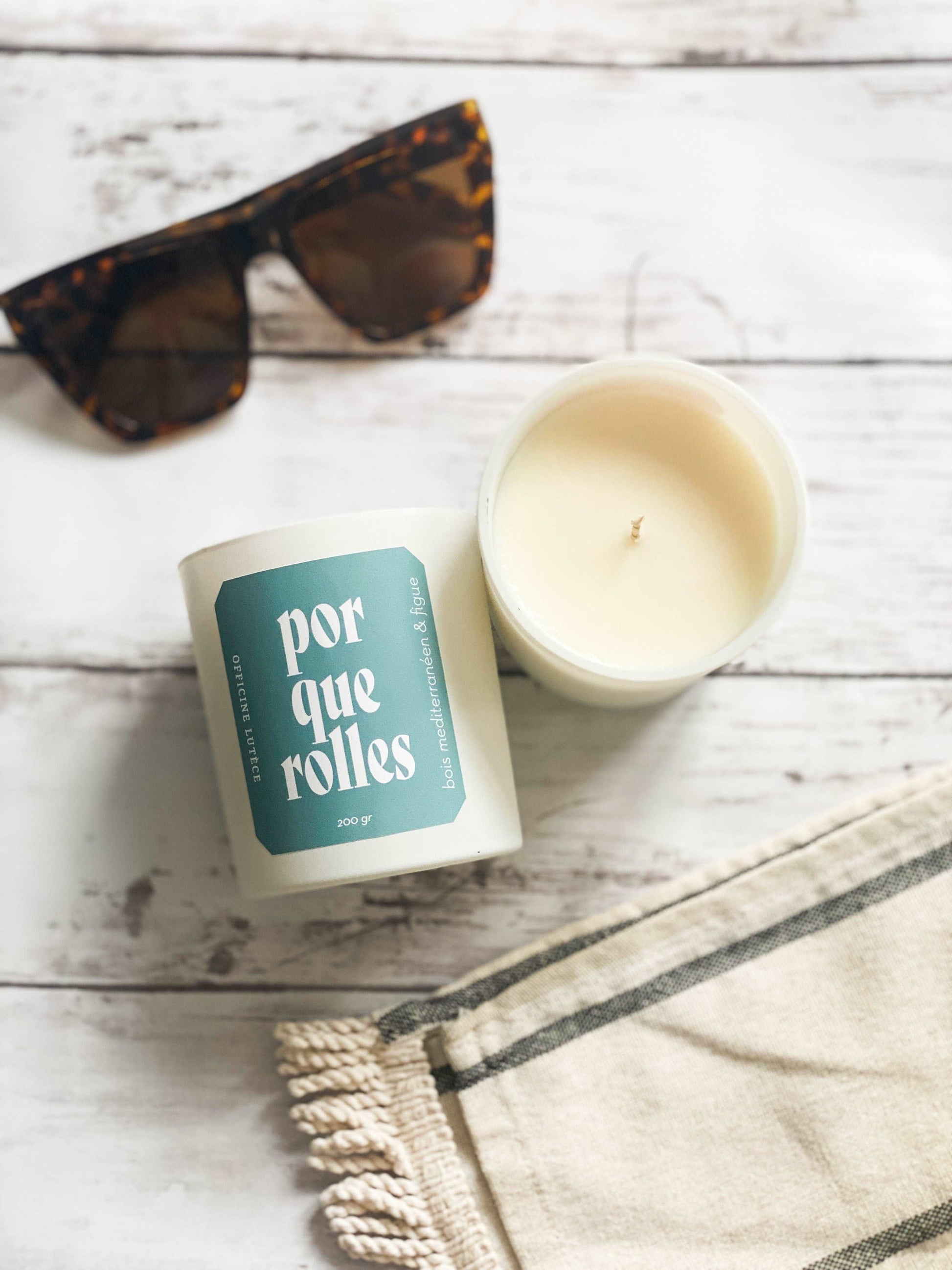 Bougie Porquerolles - Bois Mediterranéen & Figue Officine Lutèce