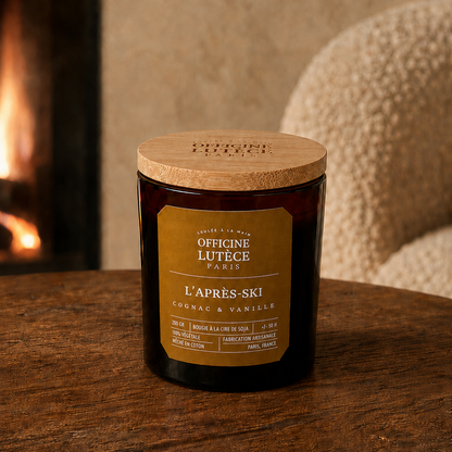 Bougie Parfumée "L'Après-ski" - Cognac et Vanille Officine Lutèce