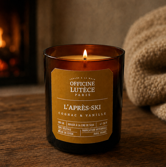 Bougie Parfumée "L'Après-ski" - Cognac et Vanille Officine Lutèce
