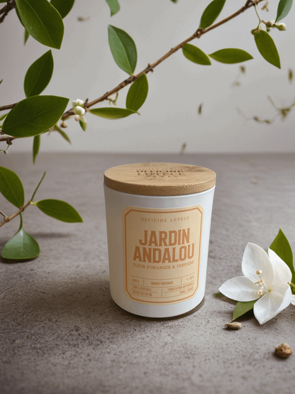 Bougie Jardin Andalou  - Fleur d'Oranger & Verveine Officine Lutèce