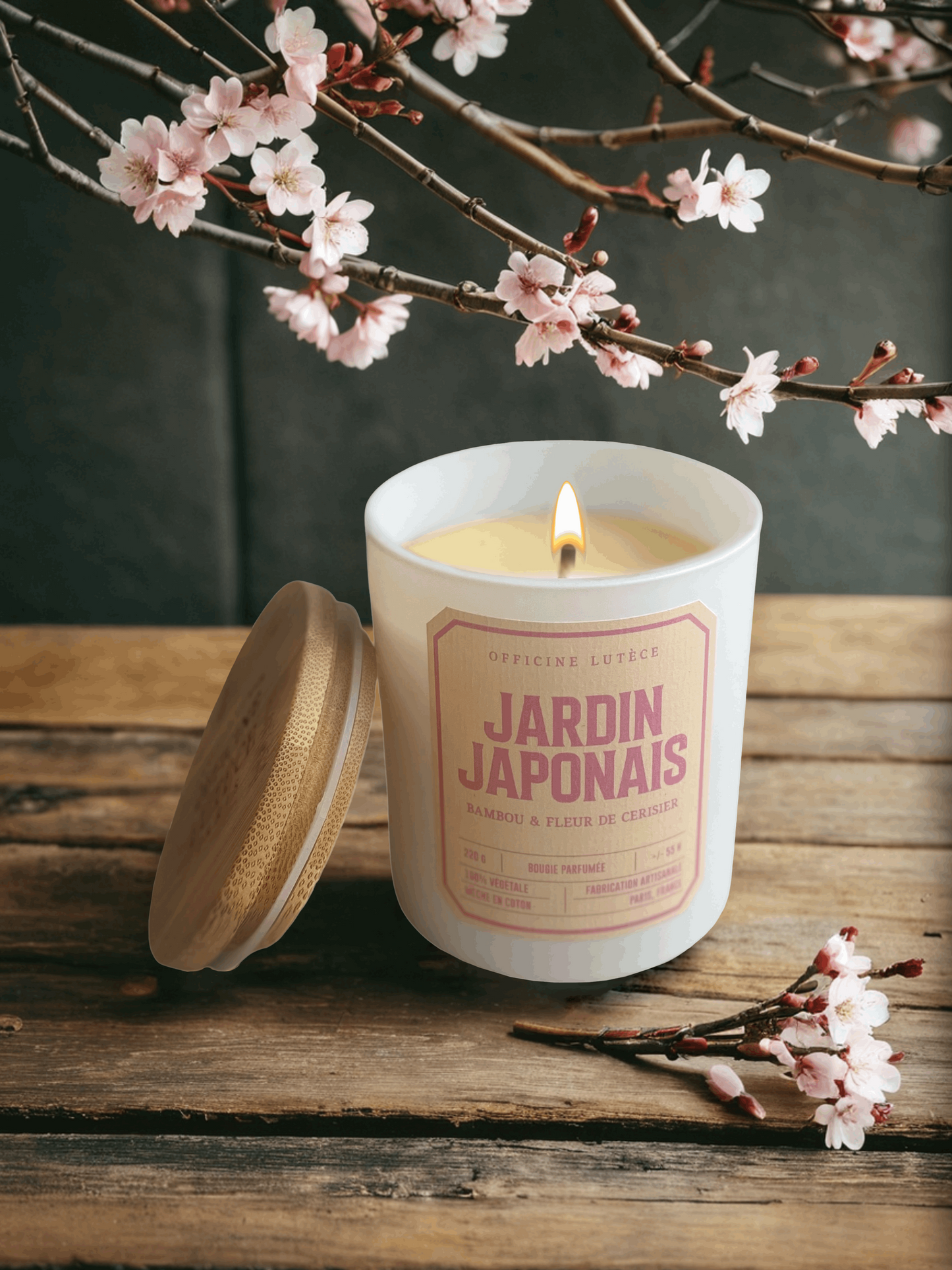 Bougie Jardin Japonais  - Bambou & Fleur de Cerisier Officine Lutèce