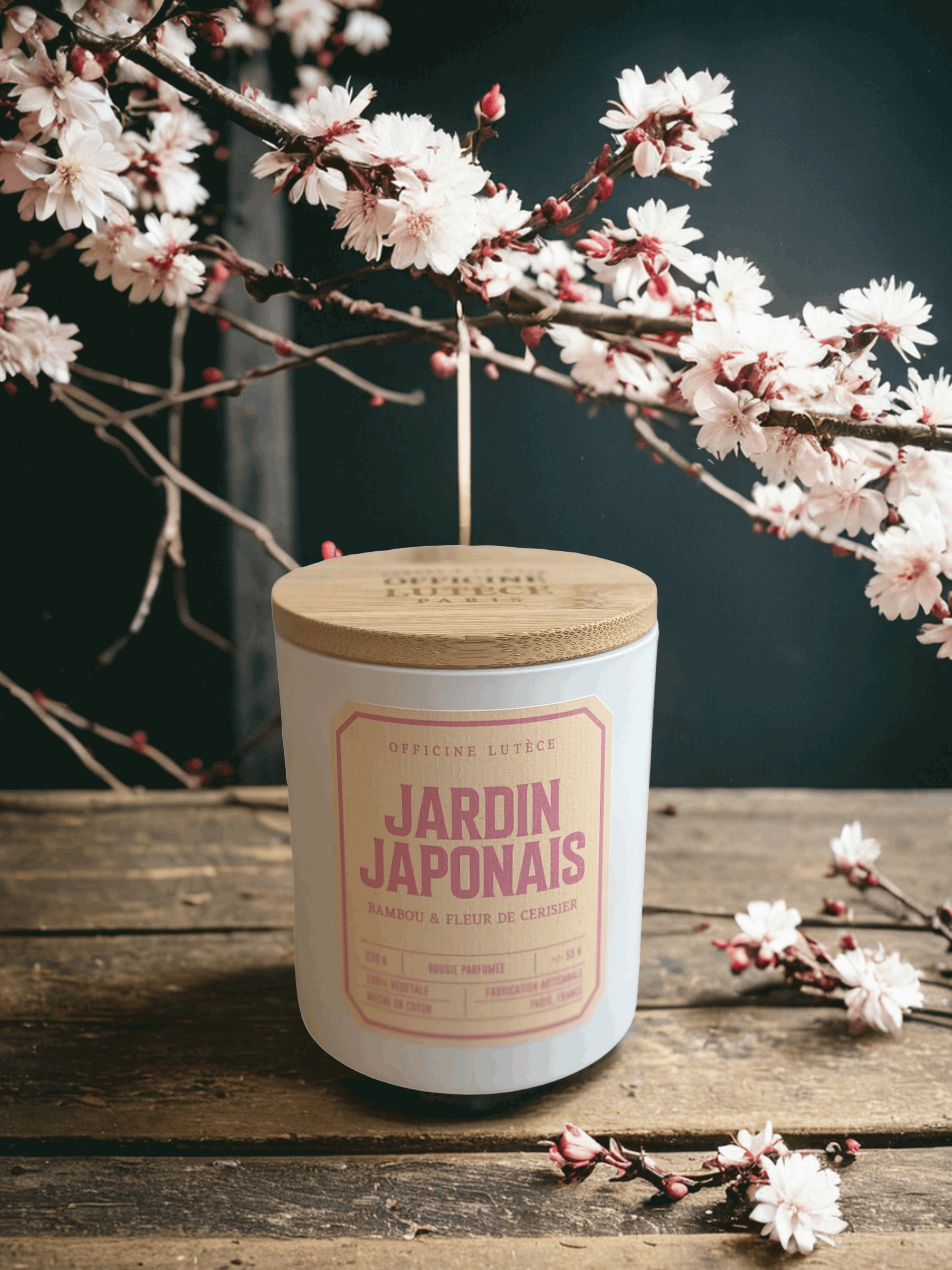 Bougie Jardin Japonais  - Bambou & Fleur de Cerisier Officine Lutèce