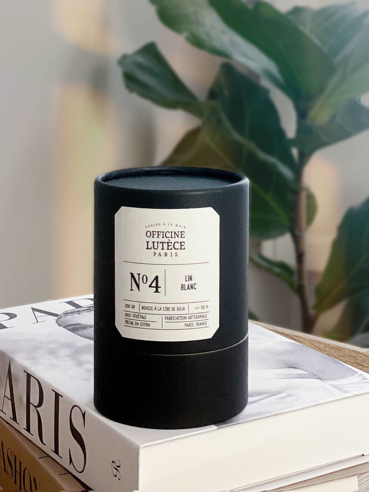 Bougie Parfumée Nº4 Lin Blanc Officine Lutèce